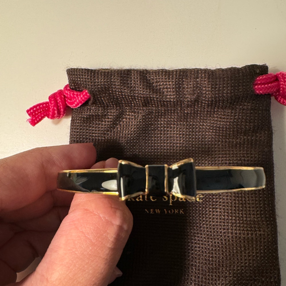 Kate Spade Black and Gold Bow Bracelet